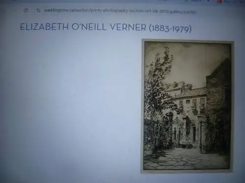 Elizabeth O'Neill Verner ??  1883 – Charleston 1979  Kathedrale ehr fein detailliert ausgeführte Federzeichnung 