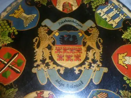 Siebenbürger 7 Wappen  Ansichtenteller sehr detailliert und fein von Hand bemalt !