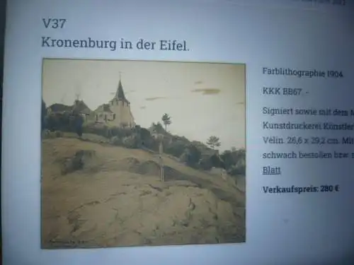 Hans Richard von Volkmann (* 19. Mai 1860 in Halle (Saale); † 29. April 1927 ebenda) war ein deutscher Illustrator und Landschaftsmaler " Kronenburg Eifel"