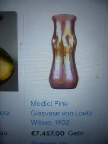  Vase Lötz Witwe Klostermühle Entwurf und Ausführung: Lötz Witwe, Klostermühle, um 1902 Dekor: Medici