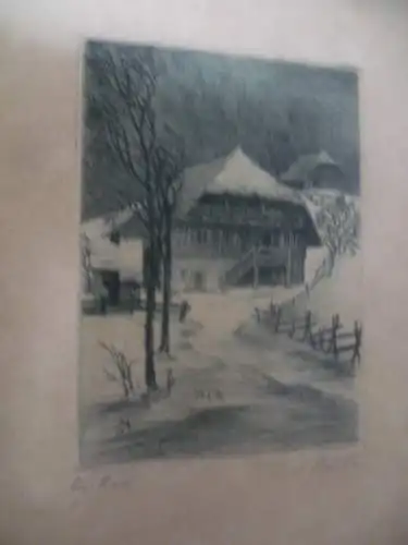  " Gutacher Bauernhof" signiert um 1900 Radierung Top !