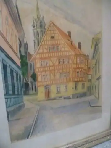  "Fachwerkhaus in Bretten"  Monogr. 1964 Aquarell auf Papier  34,5 cm – 26,5cm 