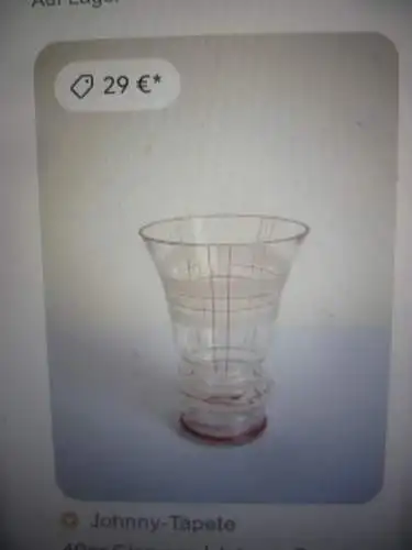 Theresienthal Friedrich von Poschinger Art Deko Vase Glas l schön Hand bemalt ! Art Deko um 1935 -45