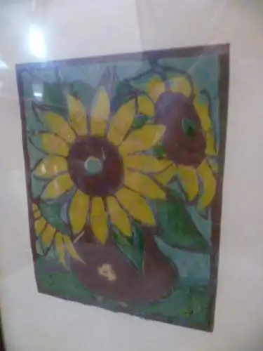  "Sonnenblumen in einer Vase auf dem Tisch"  Aquarell auf Papier  23 cm – 17cm 