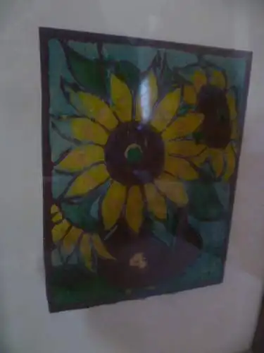  "Sonnenblumen in einer Vase auf dem Tisch"  Aquarell auf Papier  23 cm – 17cm 