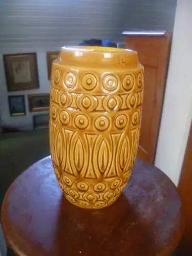 Inka bzw Hellas scheurich Keramik Vase Nr. 264-18 in  mokka curry  Ära 1960 Abba!!