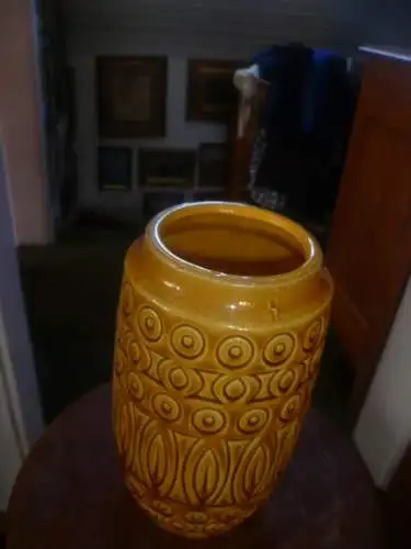 Inka bzw Hellas scheurich Keramik Vase Nr. 264-18 in  mokka curry  Ära 1960 Abba!!