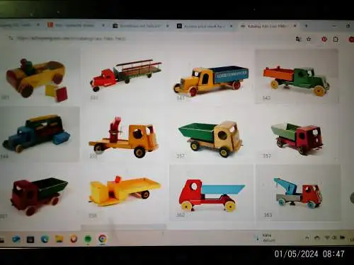 Ko Verzuu 1901 -1971 Designer wohl Ado Holz LKW abkippbar  in 2 Stufen um 1960 ! gute Erhaltung 