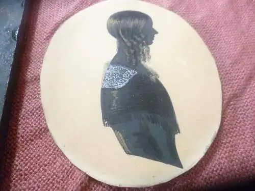 Regency Lady" Englische Silhouette um 1810 - 1830 Zuschreibung Field Strang bzw Henry Herve Regency 1800-1837