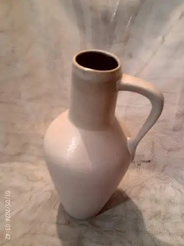 Van Daalen Aalen Keramik Henkel Vase Lauflasuren Möwengrau 60 Jahre H: 27 cm