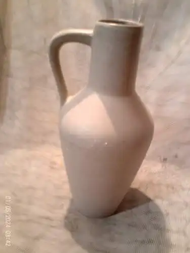 Van Daalen Aalen Keramik Henkel Vase Lauflasuren Möwengrau 60 Jahre H: 27 cm
