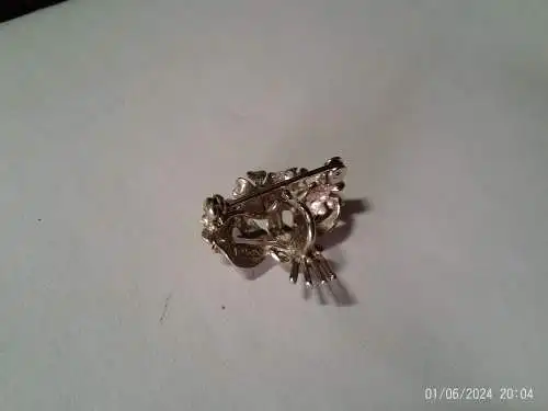 Teka Filigraner 925 Silber Anhänger  Blumenstrauß  um 1970