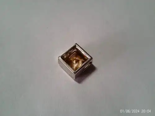Rauchtopas Anhänger 925 Marke Masse: 14 x 1 4 X 7mm