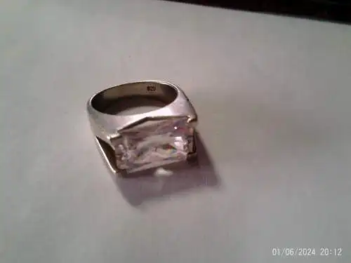 Russland Designer Ring 925 gr. Bergkristall Klassiker 1970 /925er Sterlingsilber