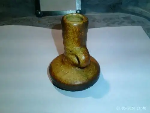 Miniatur Vase  von Roberto Rigon für Bertoncello Ceramics, 1960er Höhe 8 cm