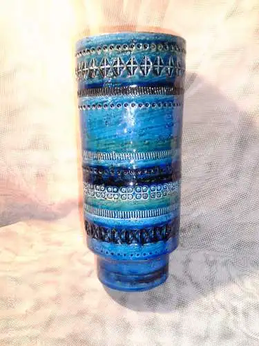 Aldo Londi Bitossi Rimini Blue and Blue Vase, Italy, Marked 711/2S, Jug Vase Höhe: 26 cm aus der Vitrine top! 