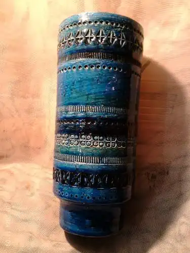 Aldo Londi Bitossi Rimini Blue and Blue Vase, Italy, Marked 711/2S, Jug Vase Höhe: 26 cm aus der Vitrine top! 