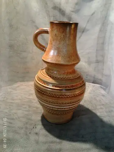 Roberto Rigon 1929 geboren - ?für Bertoncello Ceramics, 1960er Italienische Henkel Keramik Vase