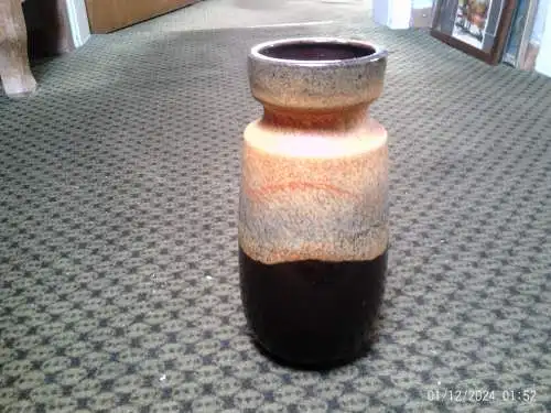 Selten hier 1 Paar = 2 Stück Fat Lava Vase 60er Jahre Scheurich 242-22= 18 H. 23cm 