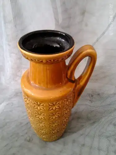 Vase 60er Jahre Scheurich Prisma Dekor  419-26= 18 H. 26cm 