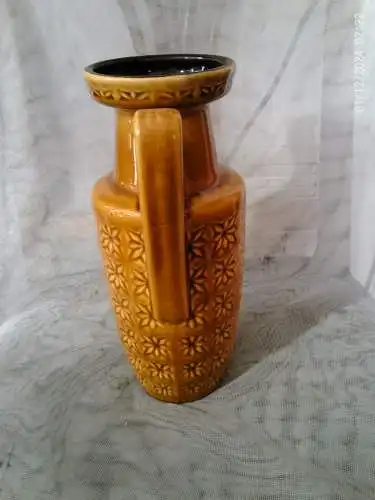 Vase 60er Jahre Scheurich Prisma Dekor  419-26= 18 H. 26cm 