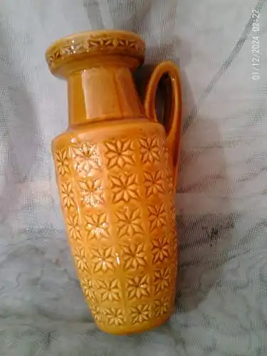 Vase 60er Jahre Scheurich Prisma Dekor  419-26= 18 H. 26cm 