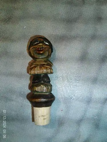 museales Konvolut von 4 Korkenmännchen Italien von Hand geschnitzt ab  1920 teilweise signiert und Ortsbezeichnet 1924..