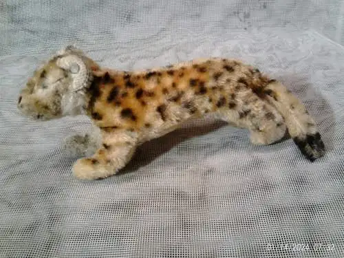 Steiff Leopard Mohair Plüsch, nur 1955-61 gefertigt Steiff Tagged laufender Leopard Knopf..