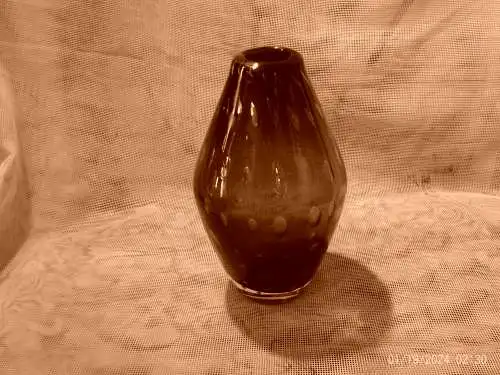 Bubble Glass Vases by Hirschberg, Germany, 1970 Fliederfarben !