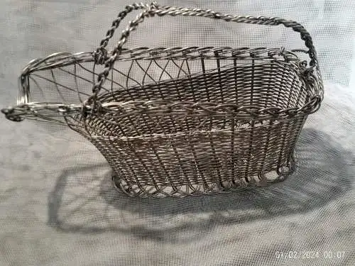 Deutscher Jugendstil Champagner Flaschenkorb, 1950er