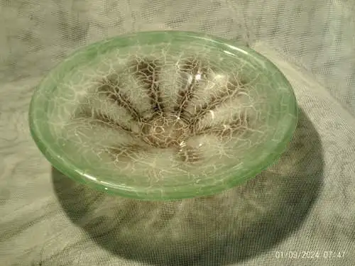 IKORA Glas Schale 25 cm, WMF Karl Wiedmann 1930er Jahre Durchm: 25 cm