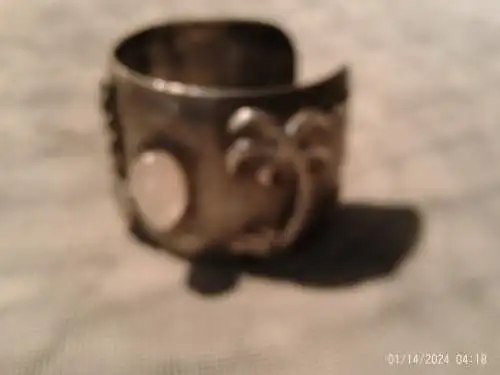 PRATA LEI 925 massiver Armreif Handarbeit Halbedelsteine Vintage1960 Jahre   64,5 Gramm !!