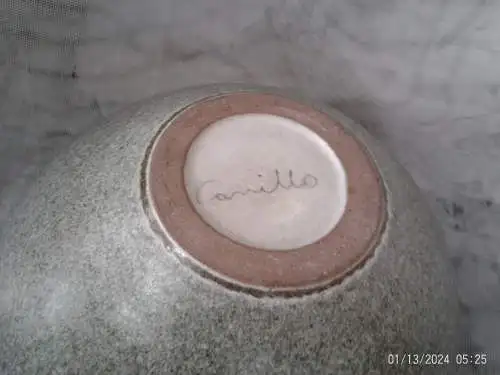 Joan Carrillo Designer Feigenvase Steingutvase Studio Arbeit Spanien 1960-69 gefertigt signiert Carrillo Provenienz Gallerie 3013 Barsinghausen 1 Deutschland