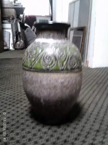 FRATELLI FANCIULLACCI Relief Vase Italian Pottery MCM Retro Bitossi