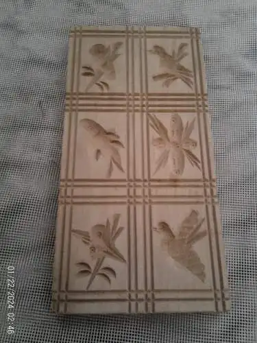 Springerle Modell 6 Motive :  um 1900 besonders seltene Motivwahl Kirschbaum 16 x 8,5x 1,7 cm  Provenienz Bäckerei  Gauss in Bretten