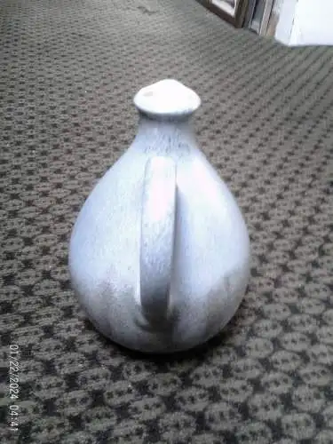 Van Daalen L51 Henkel Keramik Vase 60 Jahre H: 17 cm