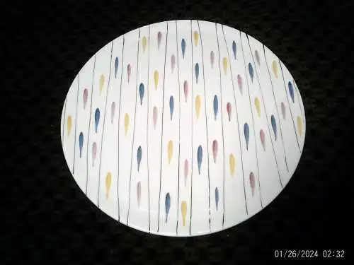 SMF Jugendstil seltene Kuchen Torten Platte Dekor Lili um 1950 