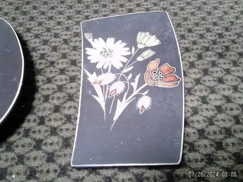 Arno Kiechle 1897-1967 Keramiker Meister  Pop Art 40-50ungewöhnliche Vase "Blumen "Ruscha  verso signiert ?