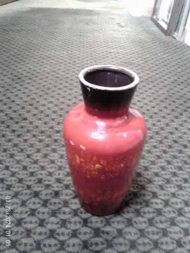 Scheurich Designerin Gerda Heukeroth 523 /18 seltene seltene blau Fat Lava H 18 cm  Mid Century 1970 -79 