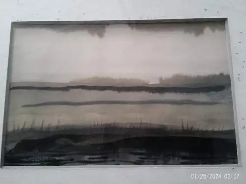 Svend Ritter 1919 -? Bornholm impressionistisches Aquarell von S.Ritter datiert 1980 in Galerie Rahmung Masse: 32x26cm 