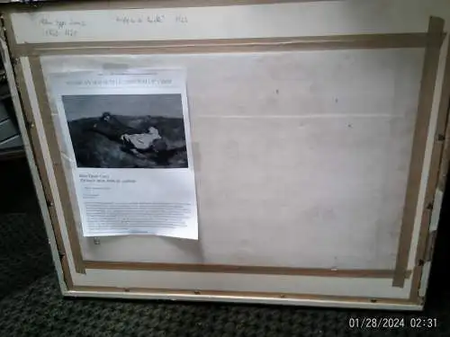 Albin Egger Lienz 1868-1925 "Knabe an der Quelle" Lithographie in der Platte signiert um 1923