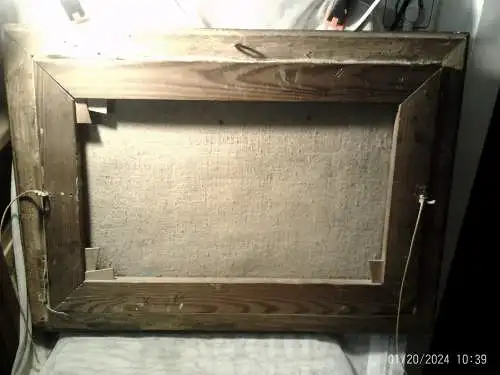 A.L  Broune  "Blumenwiese Mutter mit Kind spielend"  signiert  impressionistisches Gemälde um 1870