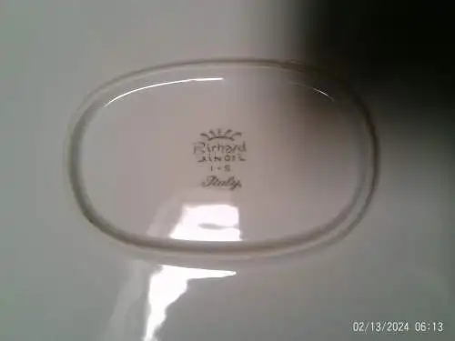 Richard Ginori Italien Fischservice 60 Jahre 6 Personen Essteller und Servierplatte !!