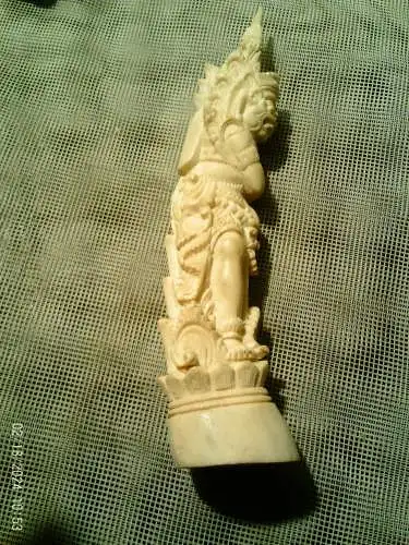 Phurba-Tibet, Hirschgeweih,Schnitzerei  Mahakalaköpfe, Nagas aus alter Sammlung!
