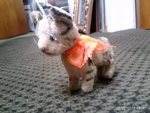 Steiff Leopard Mohair Plüsch, nur 1955-61 gefertigt Steiff Tagged laufender Leopard Knopf..