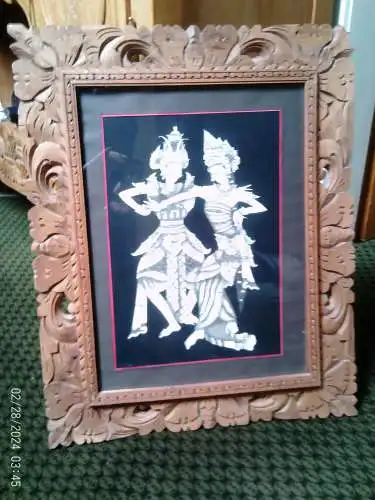 Ubud Bali Keliki Kawan Tänzer Tuschezeichnung signiert um 1950 