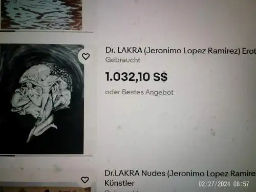 Art Jeronimo Lopez Ramirez Frauen  Akte Surrealismus  "Rhapsodie Hongroise " Franz Liszt " signiert