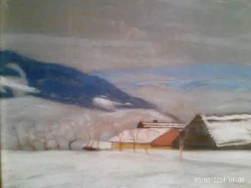 Max Clement 9121 Fribourg 1995  "Schweizer Höfe im Winter" 