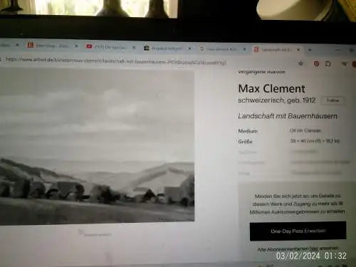 Max Clement 9121 Fribourg 1995  "Schweizer Höfe im Winter" 