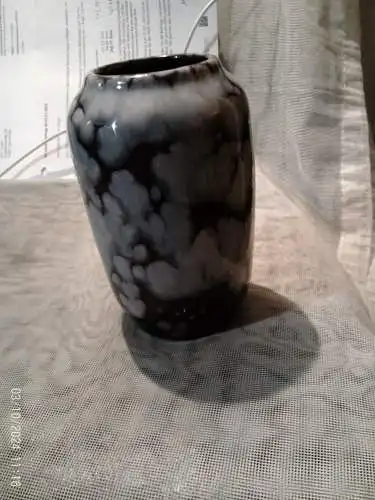 Scheurich Oswald Kleudgen  238-14  Fat Lave Vintage 60-70 Ära Tischvase Mehrfarbig  Lave Design Vase Modernist  Höhe 14 cm  aus der Vitrine